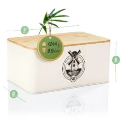 Stigby 2-in-1 Brotkasten Mit Schneidebrett Metallblech Bambus -Küchenbedarf Geschäft 10038121 yy 0007 logo