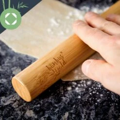 Teigroller 2er-Set 100 % Bambus 30/40 X 3,3 Cm (LxØ) Glatt Bambus -Küchenbedarf Geschäft 10038123 yy 0003 logo