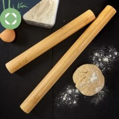 Teigroller 2er-Set 100 % Bambus 30/40 X 3,3 Cm (LxØ) Glatt Bambus -Küchenbedarf Geschäft 10038123 yy 0004 logo