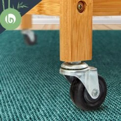 Servierwagen 3 Etagen 4 Rollen 60x74,5x33,5 Cm (BxHxT) Bambus -Küchenbedarf Geschäft 10038127 yy 0005 logo