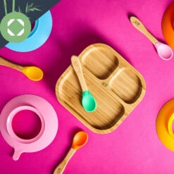 Kindergeschirr Bambusteller & Löffel 250 Ml Saugnapf 18 X 18 Cm -Küchenbedarf Geschäft 10038162 yy 0004 logo