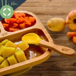 Kindergeschirr Bambusteller & Löffel 250 Ml Saugnapf 18 X 18 Cm -Küchenbedarf Geschäft 10038162 yy 0006 logo