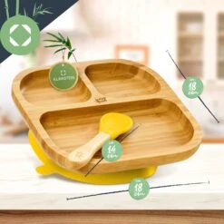 Kindergeschirr Bambusteller & Löffel 250 Ml Saugnapf 18 X 18 Cm -Küchenbedarf Geschäft 10038162 yy 0007 logo