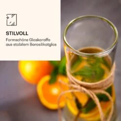 Glaskaraffe Mit Bambusdeckel Borosilikatglas Hitzebeständig -Küchenbedarf Geschäft 10038230 de 0006 logo