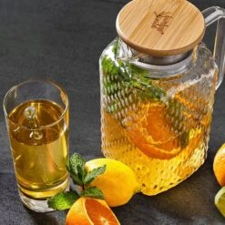 Karaffe Borosilikatglas Bambusdeckel Filteraufsatz Silikonring -Küchenbedarf Geschäft 10038237 yy 0005 logo