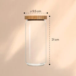 Stapelglas Mit Bambusdeckel 1000 Ml Stapelbar Luftdicht -Küchenbedarf Geschäft 10038241 yy 0006 logo