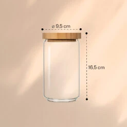 Stapelglas Mit Bambusdeckel 750 Ml Stapelbar Luftdicht -Küchenbedarf Geschäft 10038242 de 0006 logo