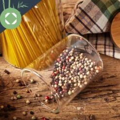 Rundes Glas Mit Bambusdeckel 4er-Set Inhalt: 600 Ml, 1000 Ml, 1500 Ml, 1800 Ml -Küchenbedarf Geschäft 10038254 yy 0005 logo