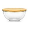 Glasschüssel 1365 Ml Bambusdeckel Verschließbar BPA-frei Größe M