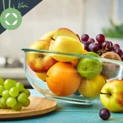 Glasschüssel 1365 Ml Bambusdeckel Verschließbar BPA-frei Größe M -Küchenbedarf Geschäft 10038271 yy 0004 logo