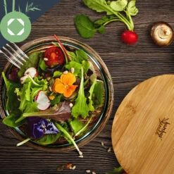 Salatschüssel 465 Ml Bambusdeckel Verschließbar BPA-frei Größe XS -Küchenbedarf Geschäft 10038273 yy 0006 logo