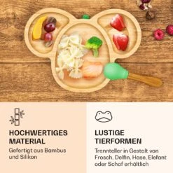Kindergeschirr Bambusteller & Löffel 250 Ml Inkl. Saugnapf 18 X 18 Cm -Küchenbedarf Geschäft 10038291 de 0004 logo