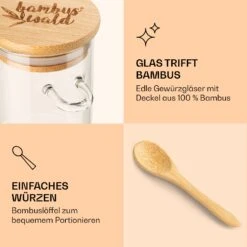 Gewürzgläser Mit Bambuslöffel 6 Stück Je 200 Ml Luftdicht -Küchenbedarf Geschäft 10038292 de 0005 logo