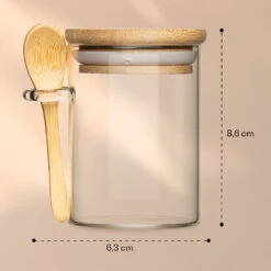 Gewürzgläser Mit Bambuslöffel 6 Stück Je 200 Ml Luftdicht -Küchenbedarf Geschäft 10038292 yy 0007 logo