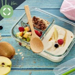 Lunchboxen Mit Unterteilung 4er-Set Je 1040 Ml 3 Fächer Auslaufsicher -Küchenbedarf Geschäft 10038293 yy 0007 logo