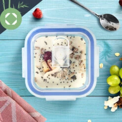 Quadratische Glasbox 800 Ml, 620 Ml, 320 Ml Mit Deckel Luftdicht Auslaufsicher -Küchenbedarf Geschäft 10038294 yy 0005 logo