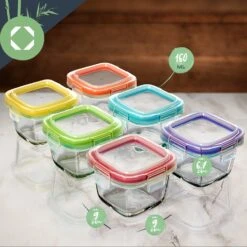 Mini Frischhaltedosen 6er-Set Je 160ml Spülmaschinenfest Auslaufsicher -Küchenbedarf Geschäft 10038297 yy 0008 logo