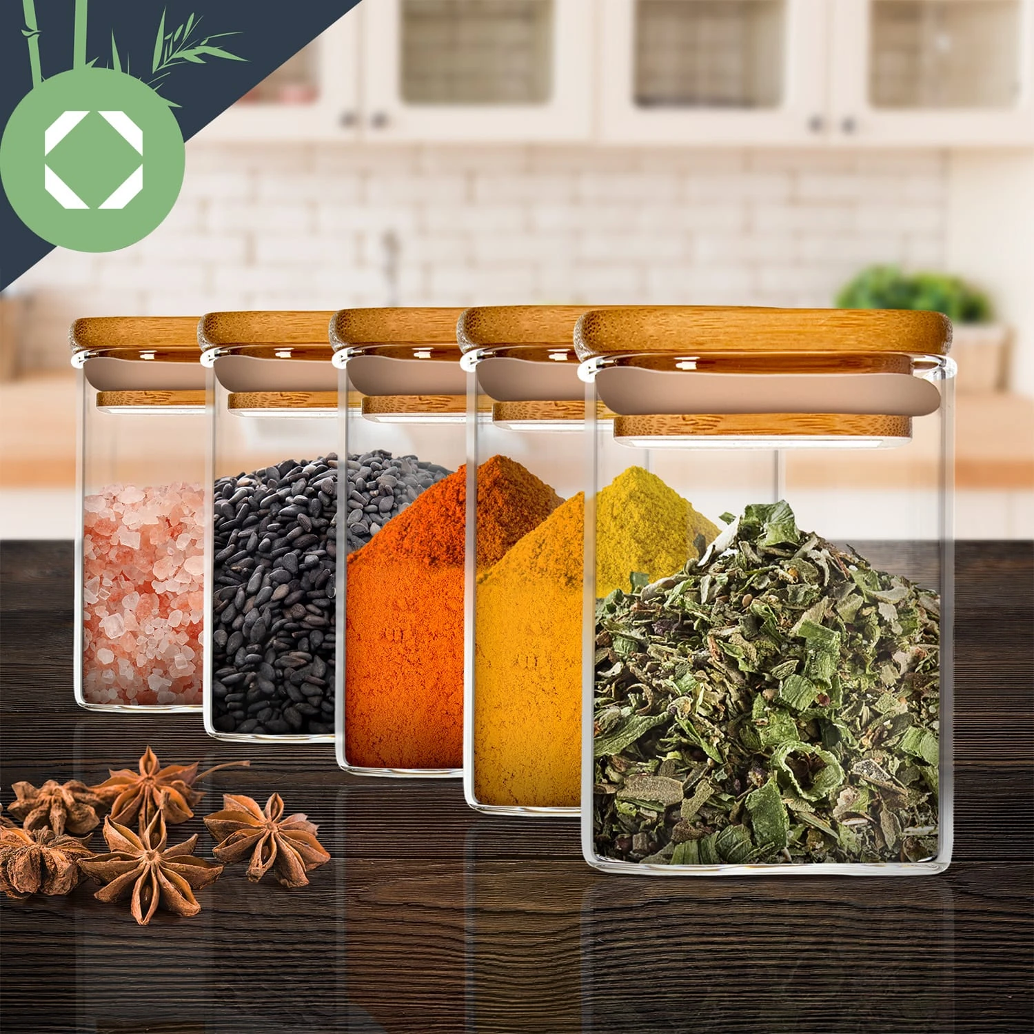 Eckige Gläser Bambusdeckel 10 Stück Je 150 Ml Luftdicht 5 Eckige Gläser Bambusdeckel 10 Stück Je 150 Ml Luftdicht – Bild 5