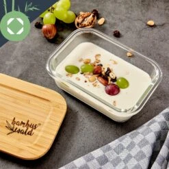 Eckiges Vorratsdosen-Set Glas Bambusdeckel 4 Stück Verschiedene Größen 12 Eckiges Vorratsdosen-Set Glas Bambusdeckel 4 Stück Verschiedene Größen -Küchenbedarf Geschäft 10038307 yy 0006 logo