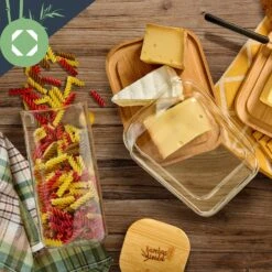 Glas-Käseglocke Bambusboden Luftdicht Geschmacksneutral Spülmaschinenfest 10 Glas-Käseglocke Bambusboden Luftdicht Geschmacksneutral Spülmaschinenfest -Küchenbedarf Geschäft 10038309 yy 0005 logo