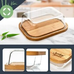 Glas-Butterdose Bambusboden Luftdicht Spülmaschinenfest 7 Glas-Butterdose Bambusboden Luftdicht Spülmaschinenfest -Küchenbedarf Geschäft 10038310 yy 0002 logo