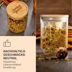 Gewürzgläser Bambusdeckel 10 Stück Je 150 Ml Luftdicht Stapelbar -Küchenbedarf Geschäft 10038311 de 0007 logo