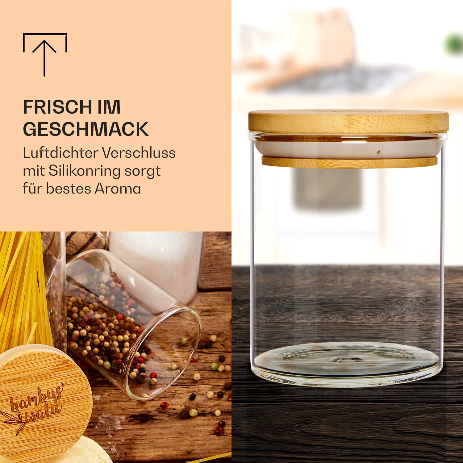 Runde Gläser Bambusdeckel 10 Stück Je 150 Ml Luftdicht 2 Runde Gläser Bambusdeckel 10 Stück Je 150 Ml Luftdicht – Bild 2