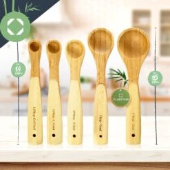 Messlöffel-Set Back- Und Kochbesteck Ideales Abmessen 5er-Set Bambus -Küchenbedarf Geschäft 10038313 yy 0007 logo