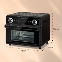 AeroVital Jumbo 3-in-1 Heißluftfritteuse Toaster Dörrautomat 1550 W 18 Liter -Küchenbedarf Geschäft 10038339 yy 0011 dimensions