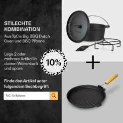 Galloway Dutch Oven 4.5 BBQ-Topf Gusseisen Größe S / 4.5 Qt -Küchenbedarf Geschäft 10038580 de 0007 usp