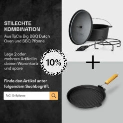 Galloway Dutch Oven 12.0 BBQ-Topf Gusseisen Größe XL / 12 Qt -Küchenbedarf Geschäft 10038583 de 0007 usp