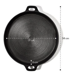 Canadienne Runde Grillpfanne Geriffelt 35 X 3 Cm (ØxH) Gusseisen -Küchenbedarf Geschäft 10038592 yy 0005 logo