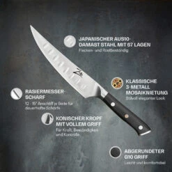 Alpha-Royal Japanese Serie 6" Ausbeinmesser Japanischer AUS10 Damaszener-Stahl -Küchenbedarf Geschäft 10038986 de 0002 logo