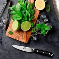 Alpha-Royal German 4" Schälmesser 56 HCR Damaszenerstahl -Küchenbedarf Geschäft 10039004 yy 0005 logo