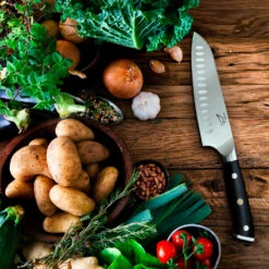 Alpha-Royal German 7" Santokumesser 56 HCR Edelstahl -Küchenbedarf Geschäft 10039005 yy 0003 logo