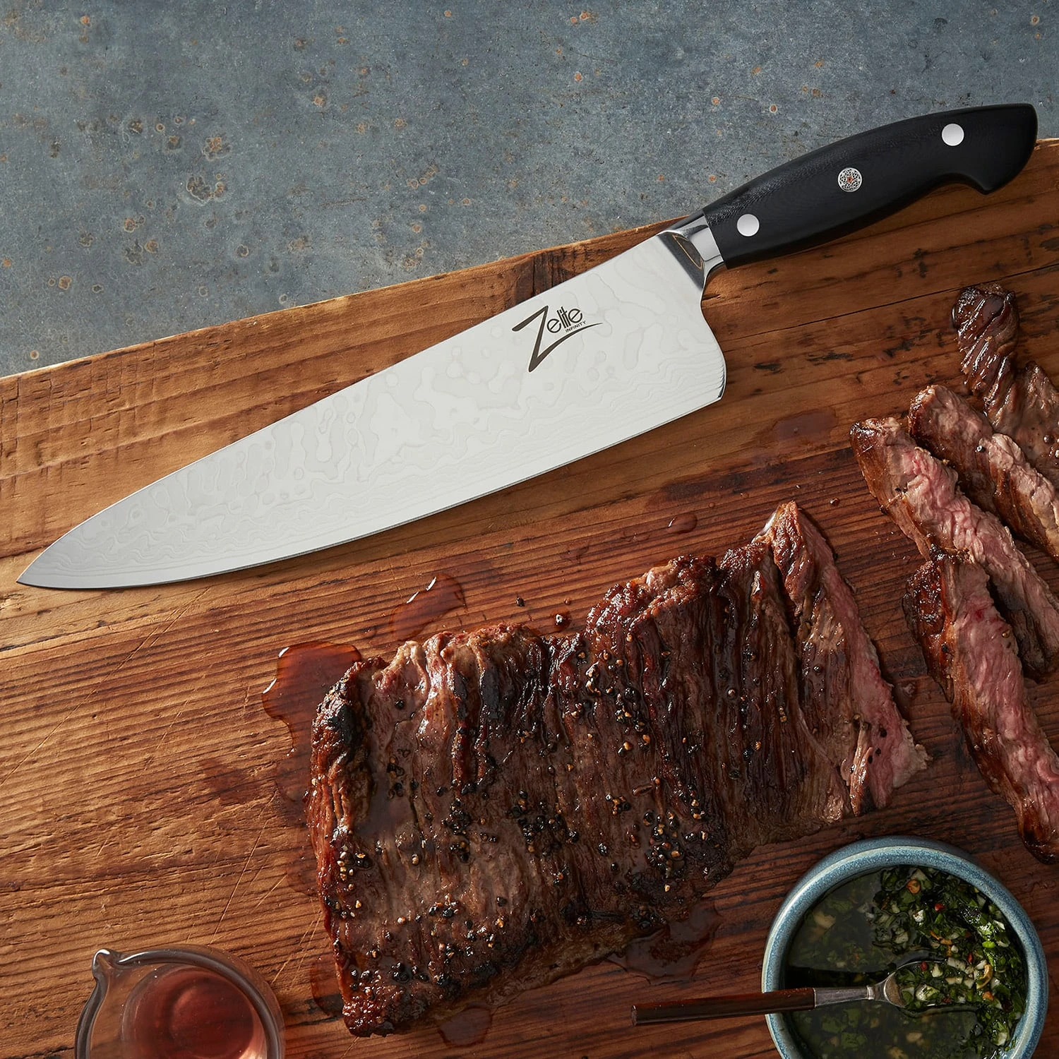 Executive-Plus Serie 8" Kochmesser 61 HRC Edelstahl 4 Executive-Plus Serie 8" Kochmesser 61 HRC Edelstahl – Bild 4