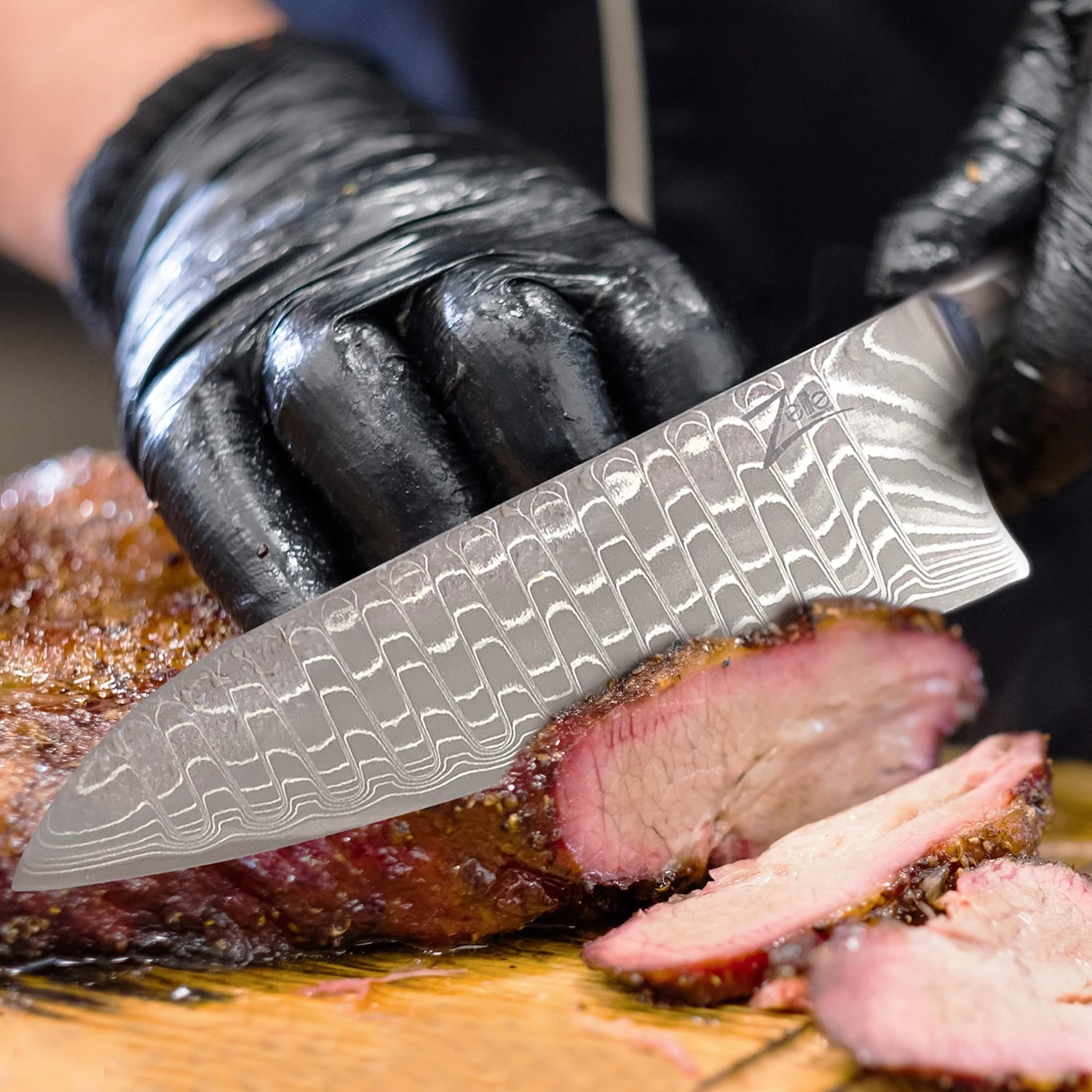 Infinity Wave 8" Kochmesser 61 HRC Damaszenerstahl 3 Infinity Wave 8" Kochmesser 61 HRC Damaszenerstahl – Bild 3