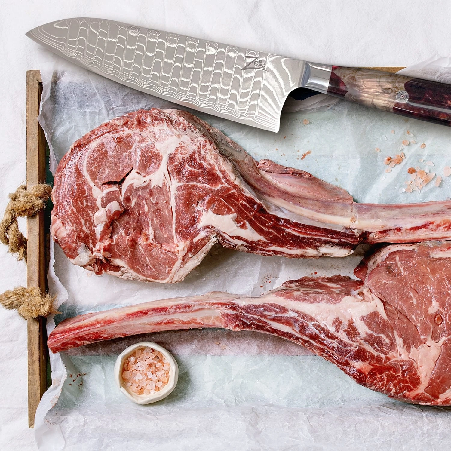 Infinity Wave 8" Kochmesser 61 HRC Damaszenerstahl 4 Infinity Wave 8" Kochmesser 61 HRC Damaszenerstahl – Bild 4