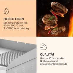 Grillmeile 4400 Elektrogrill Plancha 2x2200W Grillplatte Edelstahl 12 Grillmeile 4400 Elektrogrill Plancha 2x2200W Grillplatte Edelstahl -Küchenbedarf Geschäft 10039915 de 0005 logo