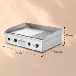 Grillmeile 4400 Elektrogrill Plancha 2x2200W Grillplatte Edelstahl 15 Grillmeile 4400 Elektrogrill Plancha 2x2200W Grillplatte Edelstahl -Küchenbedarf Geschäft 10039915 yy 0008 dimensions