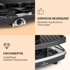 Entrecote 2-in-1 Raclette-Grill & Fondue Naturstein 1100W 8 Personen -Küchenbedarf Geschäft 10039922 de 0004 logo