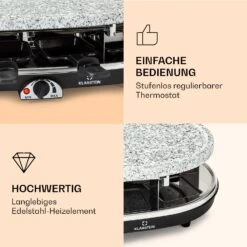 Steaklette Raclette Raclette-Grill Mit Zubehör Für 8 Personen 8 Steaklette Raclette Raclette-Grill Mit Zubehör Für 8 Personen -Küchenbedarf Geschäft 10039925 de 0003 logo