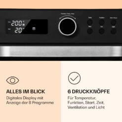 Prime Air Heißluftfritteuse 1500W 23l Timer 8 Programme 10 Prime Air Heißluftfritteuse 1500W 23l Timer 8 Programme -Küchenbedarf Geschäft 10040025 de 0004 logo