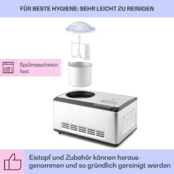 Dolce Bacio Smart Eiscremebereiter Yogurtmaker Kompressor 2 Liter WiFi Touch Edelstahl 12 Dolce Bacio Smart Eiscremebereiter Yogurtmaker Kompressor 2 Liter WiFi Touch Edelstahl -Küchenbedarf Geschäft 10040048 de 0005 logo