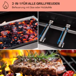 Kingsville 3.1 Kombigrill Gas + Kohle 10,9 KW 3+1 Brenner -Küchenbedarf Geschäft 10040270 de 0003 usp