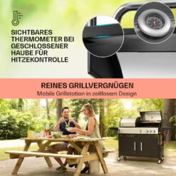 Kingsville 3.1 Kombigrill Gas + Kohle 10,9 KW 3+1 Brenner -Küchenbedarf Geschäft 10040270 de 0004 usp