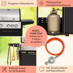 Kingsville 3.1 Kombigrill Gas + Kohle 10,9 KW 3+1 Brenner -Küchenbedarf Geschäft 10040270 de 0006 usp