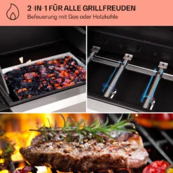 Kingsville 4.1 Kombigrill Gas + Kohle 13,7 KW 4+1 Brenner -Küchenbedarf Geschäft 10040271 de 0003 usp