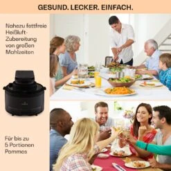 Vendure Heißluftfritteuse Mit Dampffunktion 1250W 5 Liter 6 Programme -Küchenbedarf Geschäft 10040278 de 0006 usp