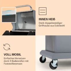 Lucifer 2 Gasgrill 2 X 3,6 KW Brenner 45x45cm Grill Edelstahl Mobil -Küchenbedarf Geschäft 10040279 de 0006 logo